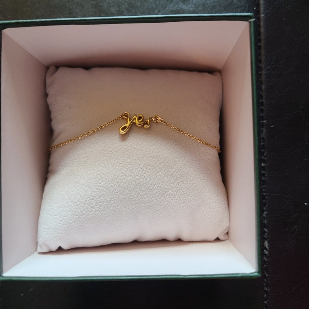 Kate Spade New York Gold "Yes" Necklace